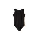 Momslab Kadın Siyah Geniş Askılı Çıtçıtlı Body (SİYAH/M)