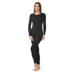 Momslab Kadın Siyah Termal Içlik Alt Üst Takım Termal Takım (Siyah/XL)