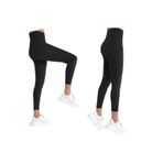 Momslab Kadın Siyah Toparlayıcı Çelik Örme Tayt (SİYAH/XL)