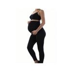 Momslab Kadın Siyah Uzun Penye Pamuklu Hamile Taytı, Siyah, 2xl