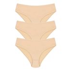 Momslab Kadın%100 Pamuk Yüksek Bel Külot 3'lü Paket (TEN/M/L)