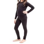 Momslab Kız Çocuk Termal Alt-üst Set Takım Siyah -20 +20 derece (SİYAH / 10 YAŞ)