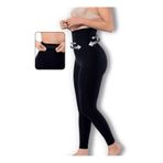 Momslab Lazer Kesim 2 Beden Incelten Hayalet Korseli Yüksek Bel Tayt (siyah/L-XL)