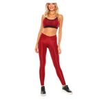 MOMSLAB PARLAK KORSELİ DİSCO TAYT (KIRMIZI / 2XL)