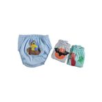 Momslab Poopes Sevimli Kuşlar ve Yarasa Desenli 3'lü Erkek Bebek Alıştırma Külodu