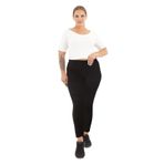 Momslab Siyah Fitilli Kadife Tayt Büyük Beden (siyah / 2XL)