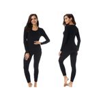 Momslab Tutku Bayan Termal Tayt Alt Üst Takım Termal Fanila Içlik (Siyah / 2XL)