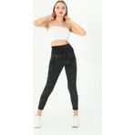 Momslab Vogsing 478 Kadın Kadife Tayt Siyah 2Xl
