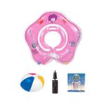 Momz Bebek Yüzme Boyun Simidi Pembe Tatil Seti
