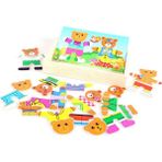 Momz Sevimli Ayı Ailesi Ahşap Yapboz