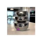 Mona Cookware Saklama Kabı & Karıştırma Seti Paslanmaz Çelik 3'lü 6 Parça12-14-16 Cn