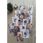 Mona Craftist 15 Adet Eskitme Vintage Gül Temalı Scrapbook Kağıt Seti Bullet Journal Dekupaj Kağıdı