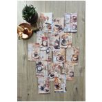 Mona Craftist 15 Adet Eskitme Vintage Kahve Fincan Temalı Scrapbook Kağıt Seti Bullet Journal Dekupaj Kağıdı