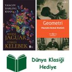 Mona Kitap Bedeni Jaguar Yüreği Kelebek + Geometri + Dünya Klasiği Hediye - Hayır