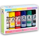 Mona Lisa Akrilik Boya Seti 6 Renk 70 ml. Akrilik Boya Seti Tuval, Ahşap, Taş, Seramik ve Hobi Boyama İçin Yoğun Pigmentli Çocuklar için Sanat Boyası