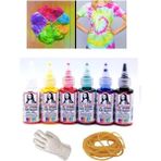 Mona Lisa Batik Boyama Seti 6X40 ml Poşet Eldiven 10 Adet ve Para Lastik 20 Adet Set Boyama Seti