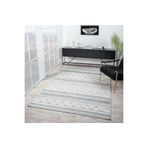 Mona Vs005g Krem Antrasit Modern Desen Salon Halısı, Antrasit 3, 195 x 290