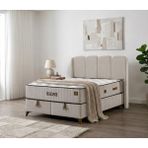 Mona Yatak Balance 28 cm Ultra Ortopedik Pocket Yaylı Çift Taraflı Yatak – Örme Kumaş & Hr Soft Sünger - Kahverengi - Beyaz - 100 x 200 cm