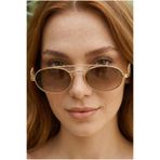MONAL MIUW GOLD SAP KAHVE GÜNEŞ GÖZLÜĞÜ OVAL ÇERÇEVE DEGRADE CAM 50 Ekartman
