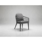Monalin Home Garden Milano Gri 4 Kişilik(1-1-1-1-Masa) Rattan Örgü Bahçe & Balkon & Teras Masa Sandalye Takımı