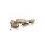MONALİN HOME GARDEN Monalin Mobilya Miami 5 Kişilik(3-1-1-MASA) Rattan Örgü Bahçe Mobilyası