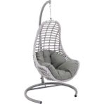 Monalin Home Garden Roma Rattan El Örgüsü Balkon Teras Bahçe Salıncağı - Açık Gri