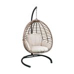 Monalin Home Garden Sofya Classic Rattan El Örgüsü Bahçe & Balkon & Teras Salıncağı - Kahverengi