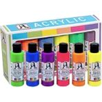 Monalisa Akrilik Boya 6 Renk x 70 ml Neon Fosforlu Renkler