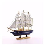 Monalisa Home 29 cm Uzunlukta Ahşap Yelkenli Maket Gemi
