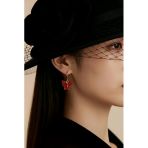 Monalisa Home Kelebek Figürlü Kırmızı Küpe