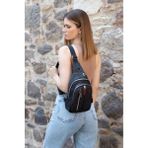 Monalisa HomeNewish Çapraz Göğüs Ve Omuz Çantası BodyBag Siyah (Boy:30cm En:16cm)