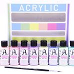 Monalisa ML122C Akrilik 10 Chalk X + Fırça Set, 40 ml
