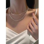 monalisatoka Kadın 2'li Rhinestone Zirkon Taşlı Su Yolu Kolye