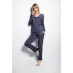Monamise 18209 Lacivert Kadın Pijama Takımı