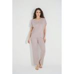 Monamise 18486 Vizon Dantelli Kadın Pijama Takımı