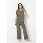 Monamise 18488 Haki Kadın Pijama Takımı