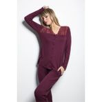 Monamise 19230 Bordo Kadın Pijama Takımı