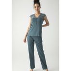 Monamise 19303 Yeşil Kadın Pijama Takımı