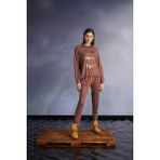 Monamise Kadın Çiçek Baskılı "dream It Wish It!" Pijama Takımı - Tarçın
