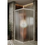 Monaqua Arteko Duşakabin Kare - Beyaz Profil - Satine Buzlu 5mm Cam - 75 x 95
