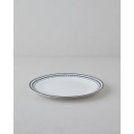 Monarch Porselen Servis Tabağı 25 cm Siyah - Beyaz