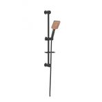 Monavit MVT3255 Mega Brown Black Sürgülü Siyah Duş Takımı Seti