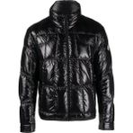 Moncler Parlak Kumaş Erkek Mont - Siyah - 2XL