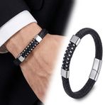 Moncuk Design Deri Çelik Damla Zincir Dolama Bileklik – Siyah 33514B1D7