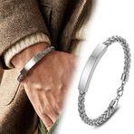 Moncuk Design İsim Yazılabilir Ayarlanabilir Çelik Zincir Plaka Bileklik 33514B29D2