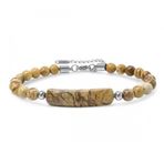 Moncuk Design Odun Jasper Doğaltaş Çelik Halat Ve Çelik Klipsli Bileklik 33512B19D3