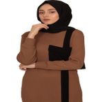 Moncy Butik Cepli Elbise 3001-5 Camel - Standart