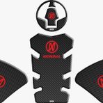 Mondial Drift 125 L Tank Pad Karbon Kırmızı