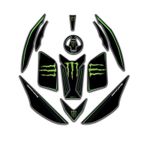 Mondial Drift L Full Yeşil Monster Tank Pad Set Redlinegrafik