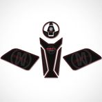 Mondial Drift L Tank Pad Set Siyah-Kırmızı tasarım